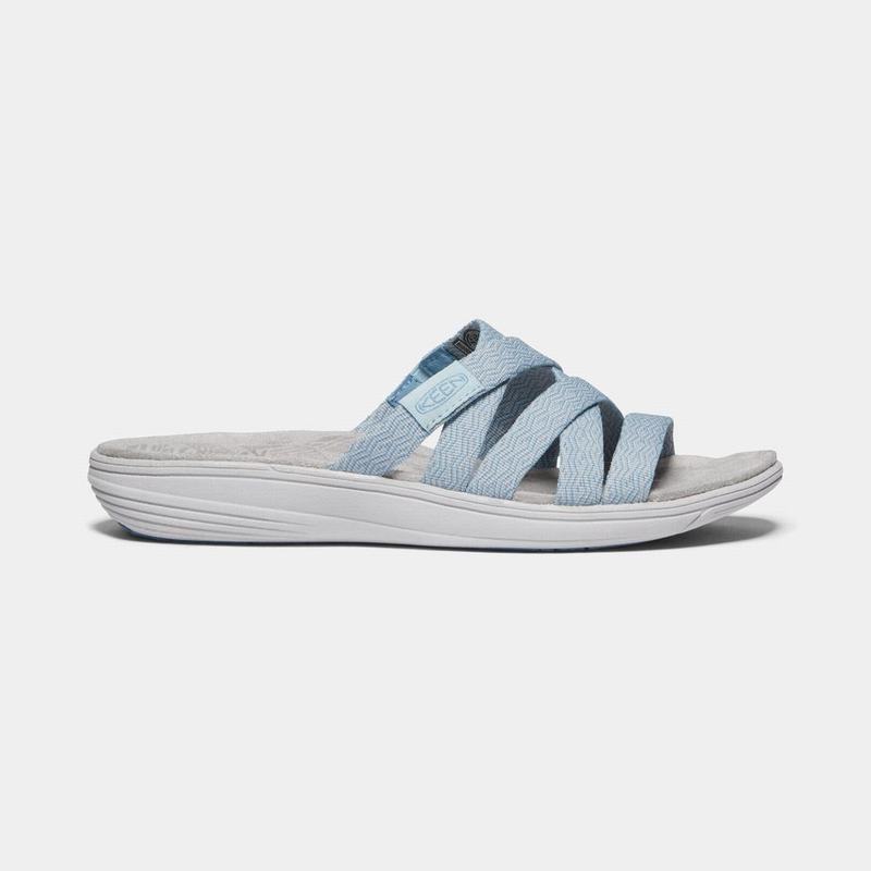 Keen Damaya Womens Slides Blue Stockists NZ (7024-AQRGC)